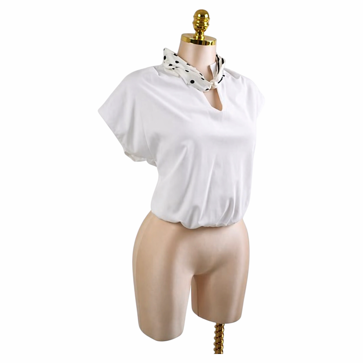 Playera Manga Corta Pañuelo Perla Blanco LC