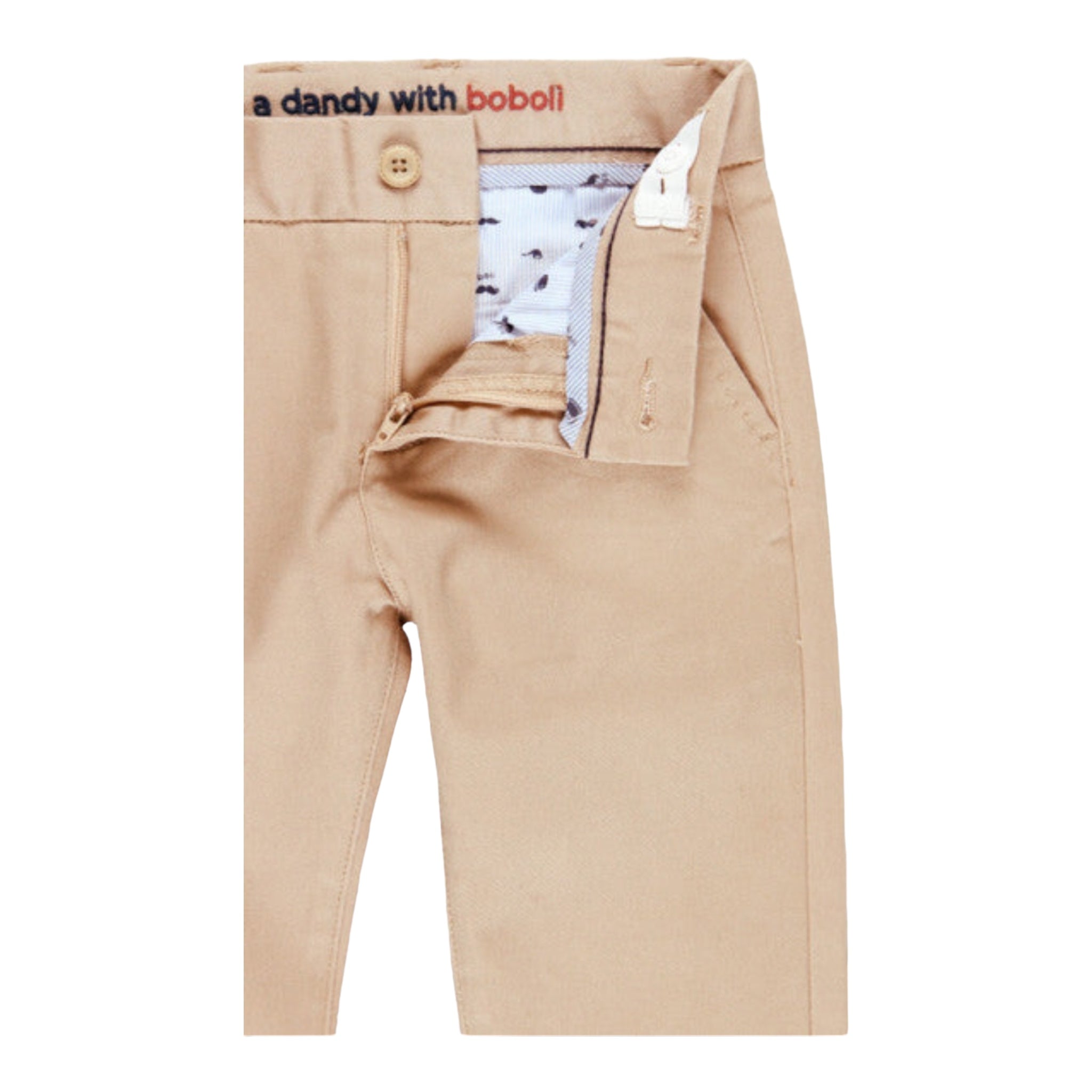 Pantalón Gabardina Elástico Caqui BOBOLI