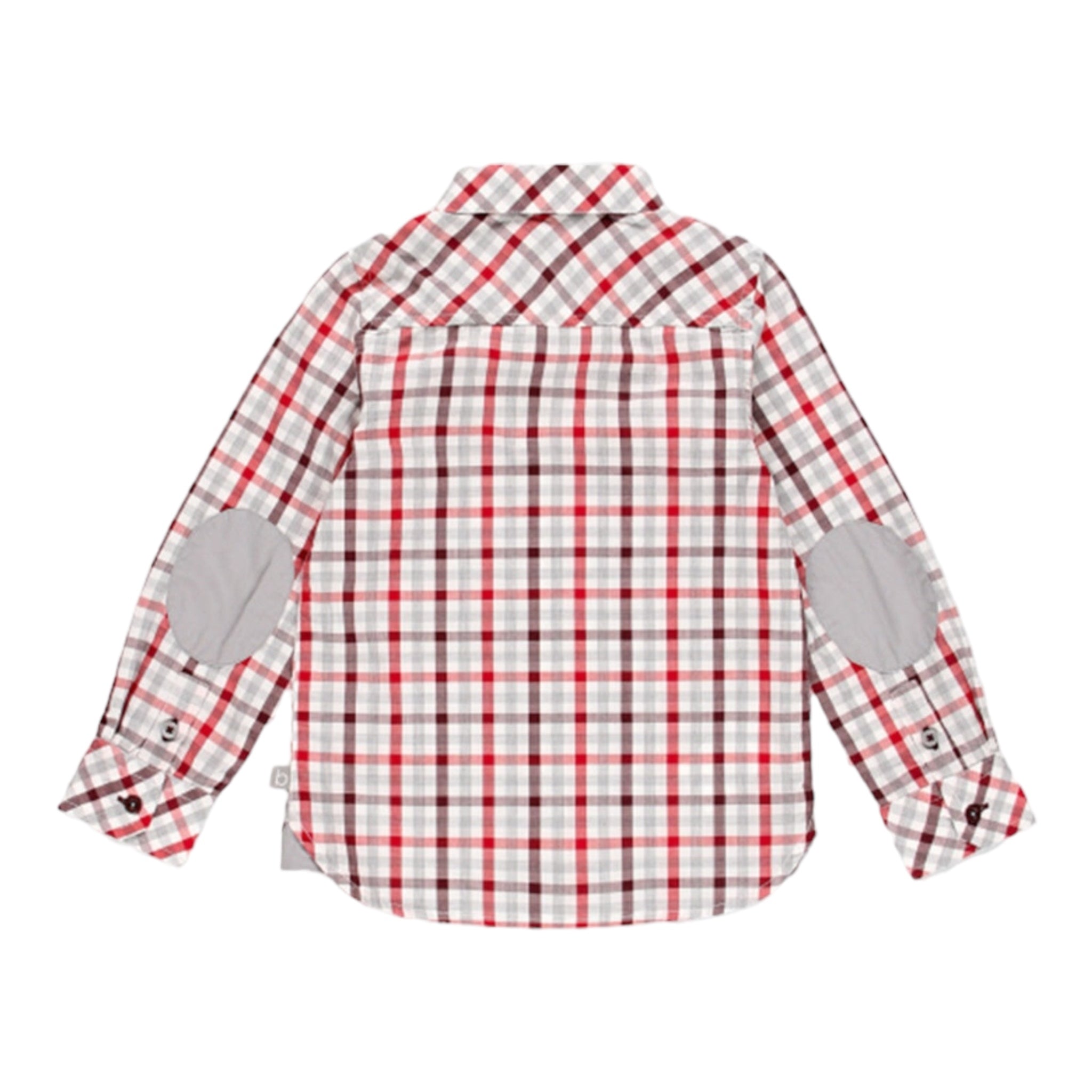 Camisa cuadros rojo/gris niño BOBOLI