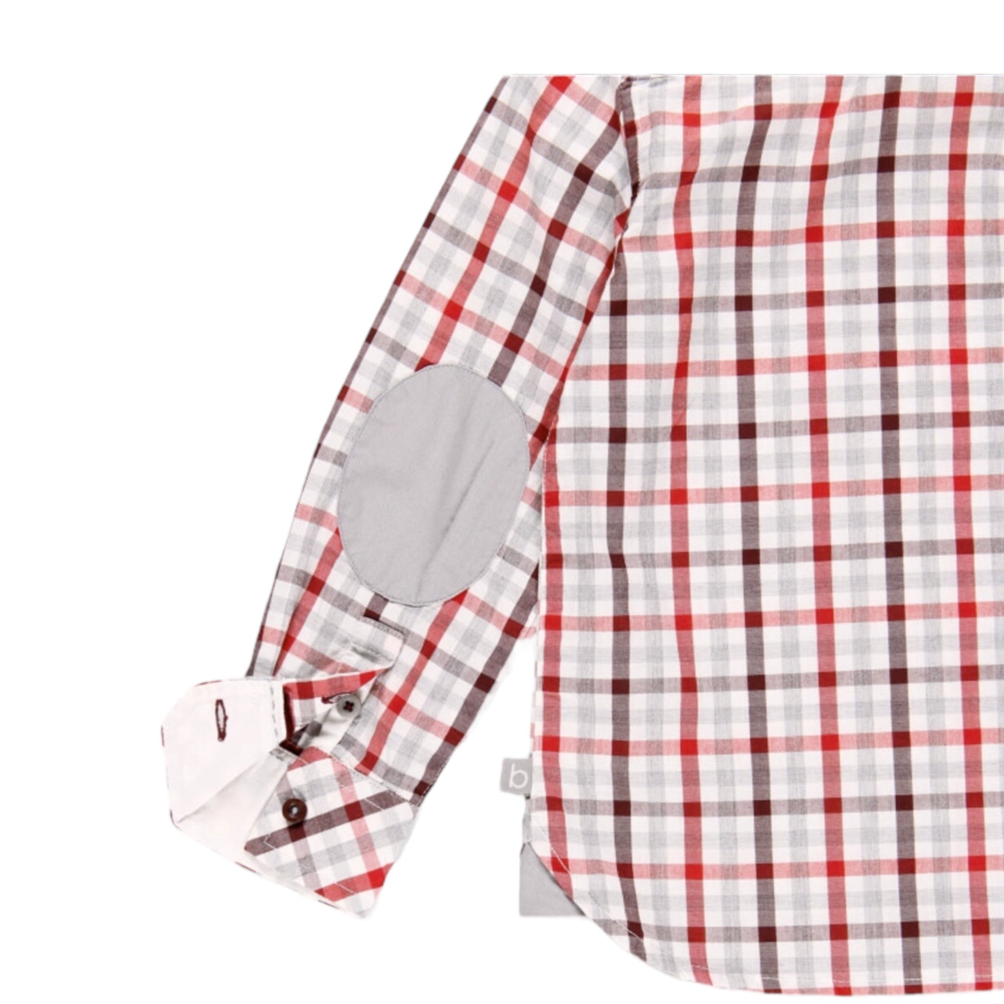 Camisa cuadros rojo/gris niño BOBOLI