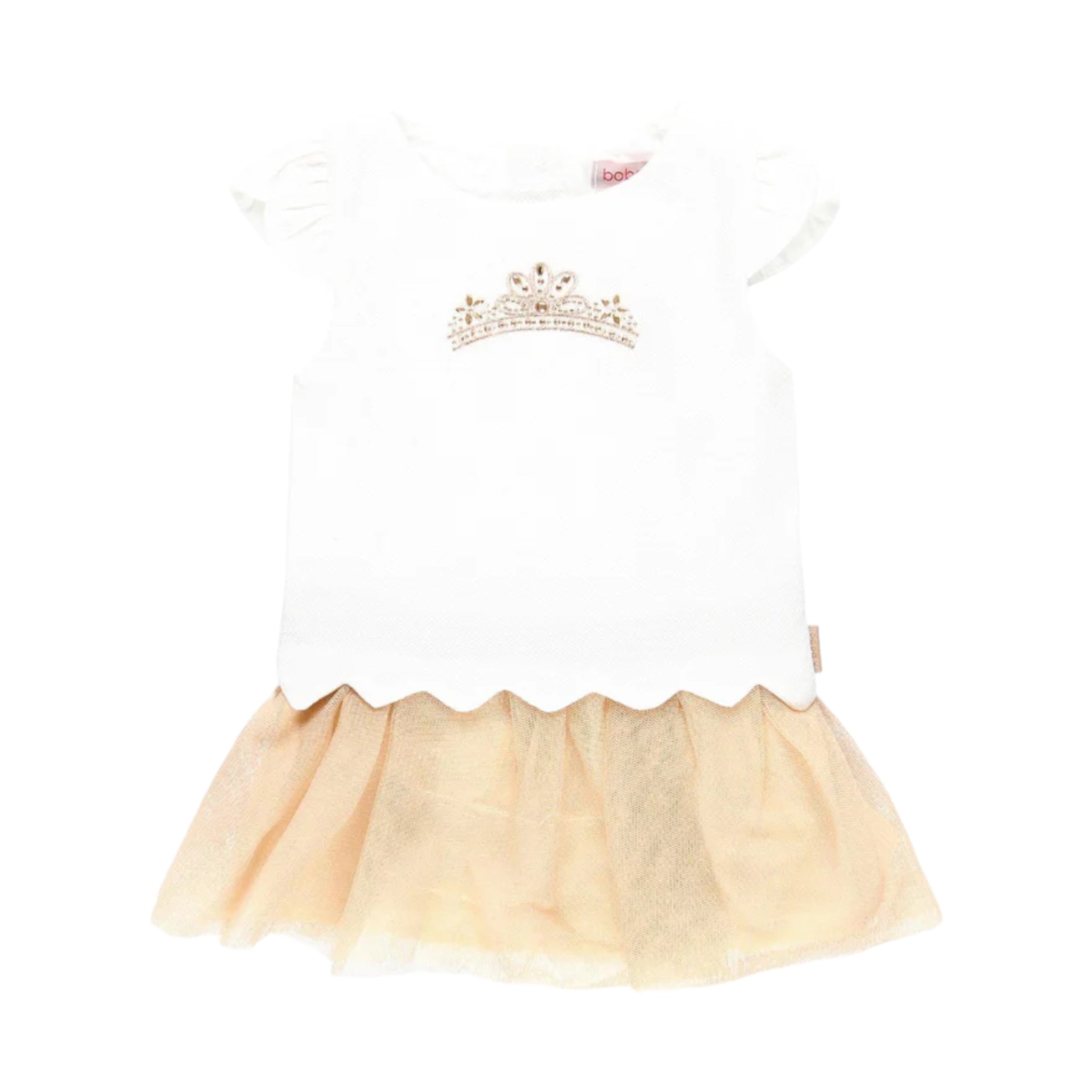 Vestido Bebé Niña Corona Dorada BOBOLI