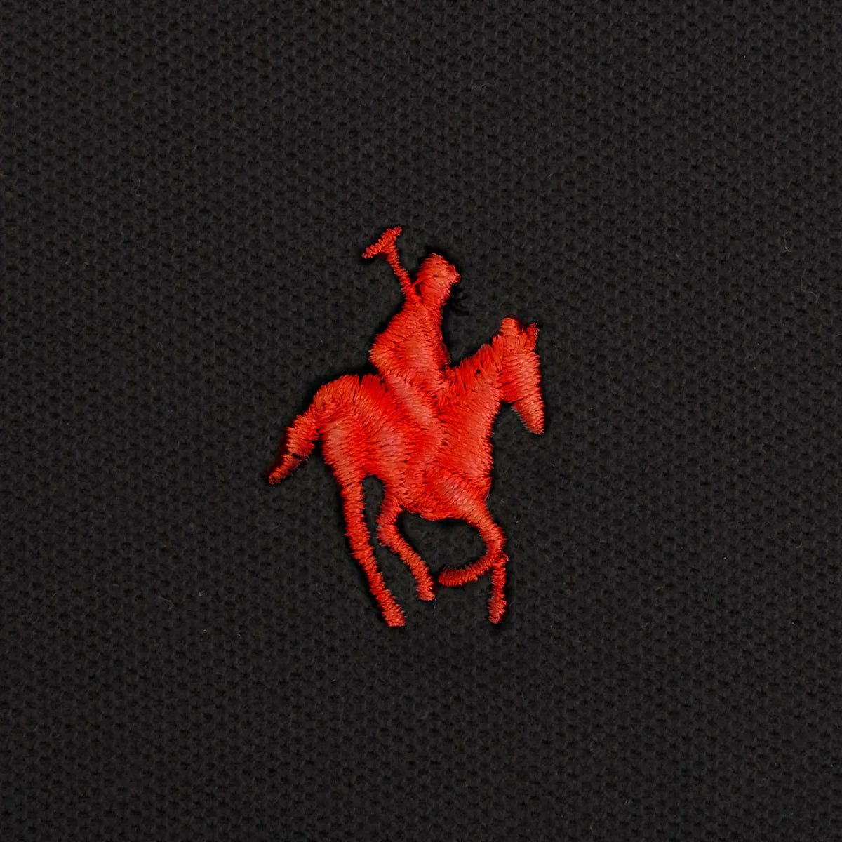 Playera Polo Lisa Color Negro Rock Hampton Polo Team