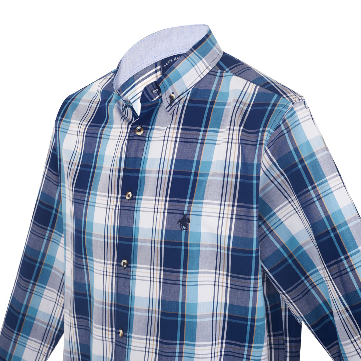 Camisa Manga Larga Estampado Rayas Multicolor Rock Hampton Polo Team