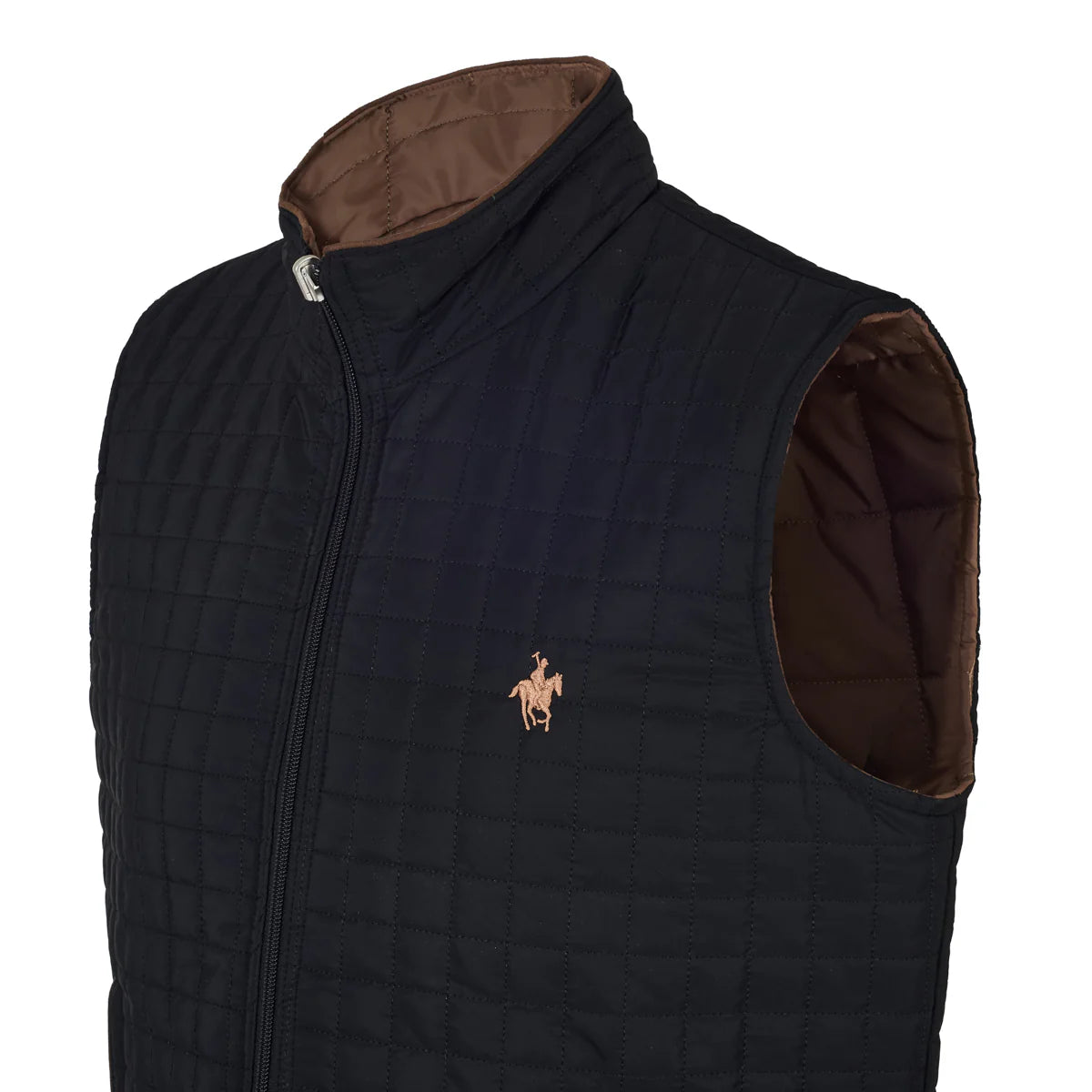 Cheleco Doble Vista Capitonado Negro Rock Hampton Polo Team