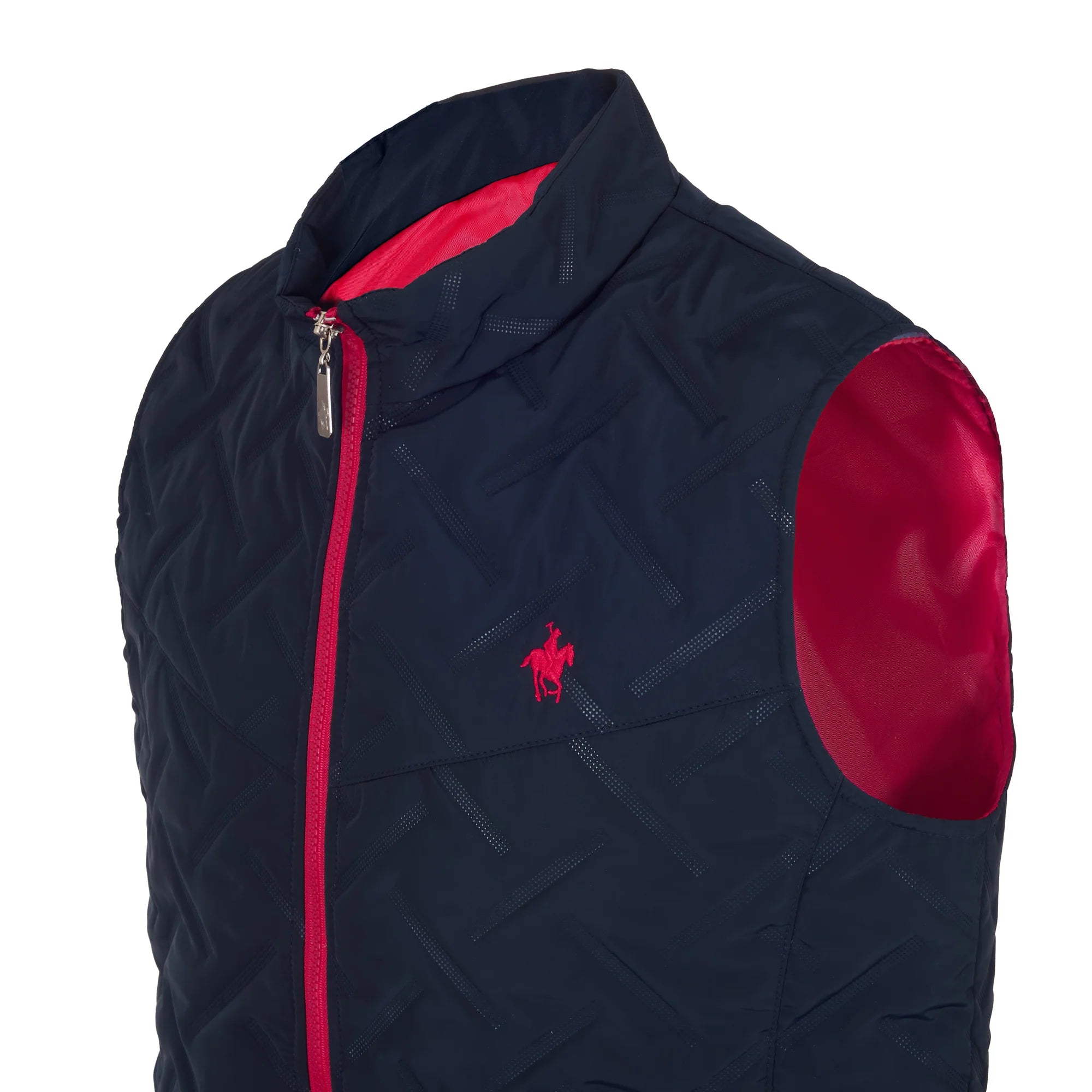 Chaleco En Poliester Fino Doble Vista Color Marino Rock Hampton Polo Team