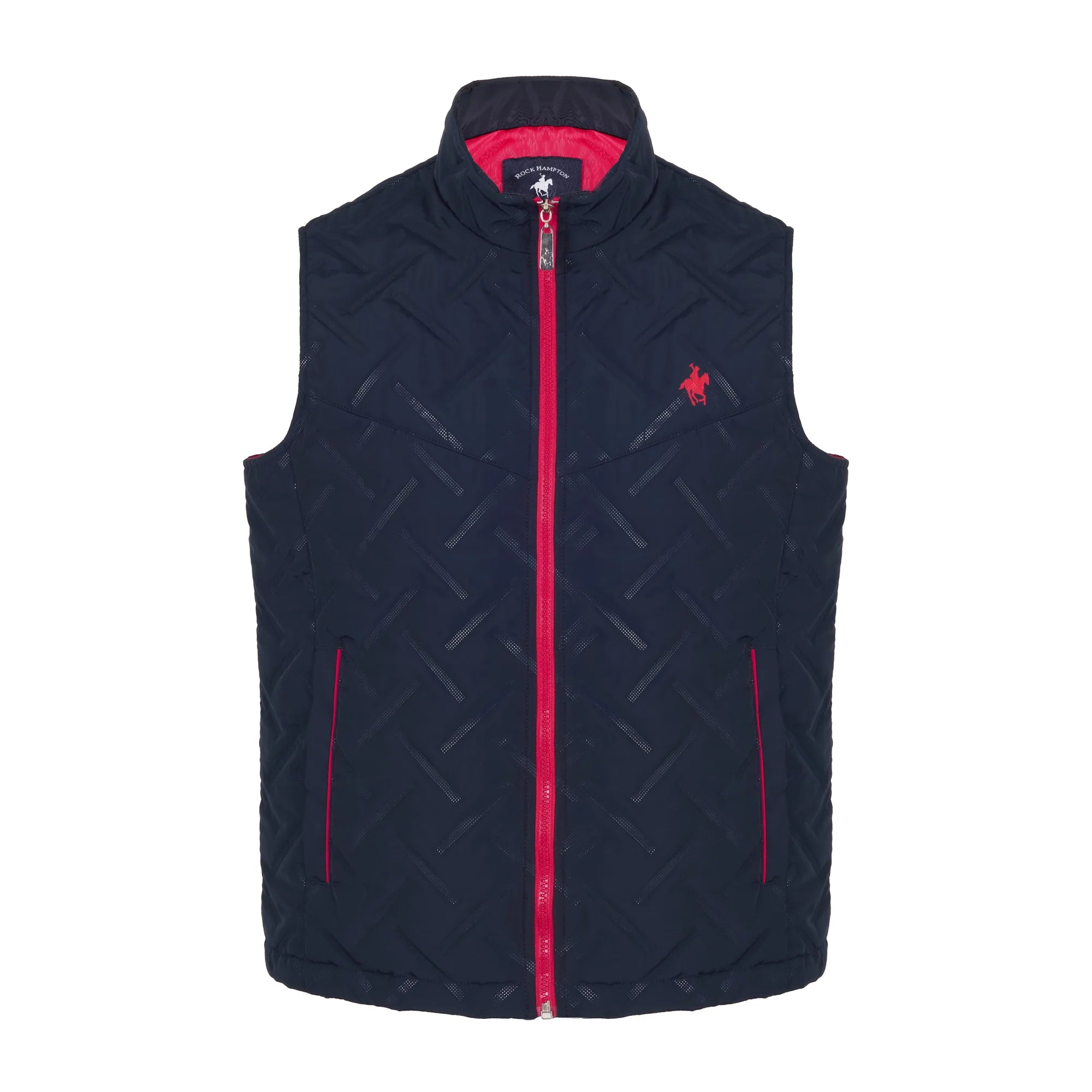 Chaleco En Poliester Fino Doble Vista Color Marino Rock Hampton Polo Team