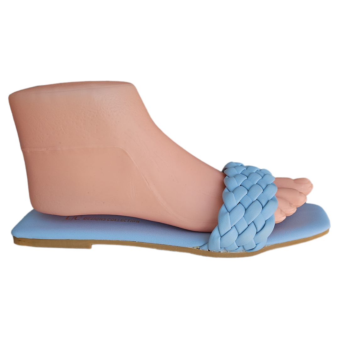 Sandalia trenza azul enseño LC
