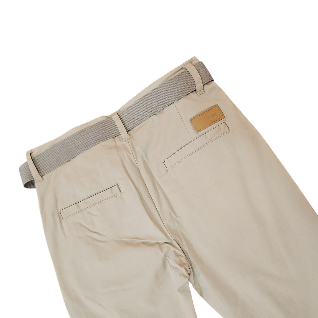 Pantalón beige con cinturón para niño Losan