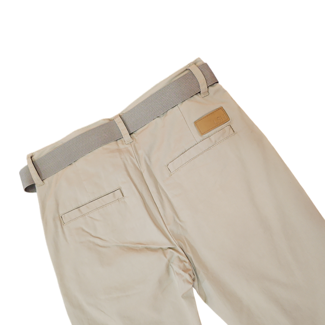Pantalón Beige Con Cinturón Para Niño Losan