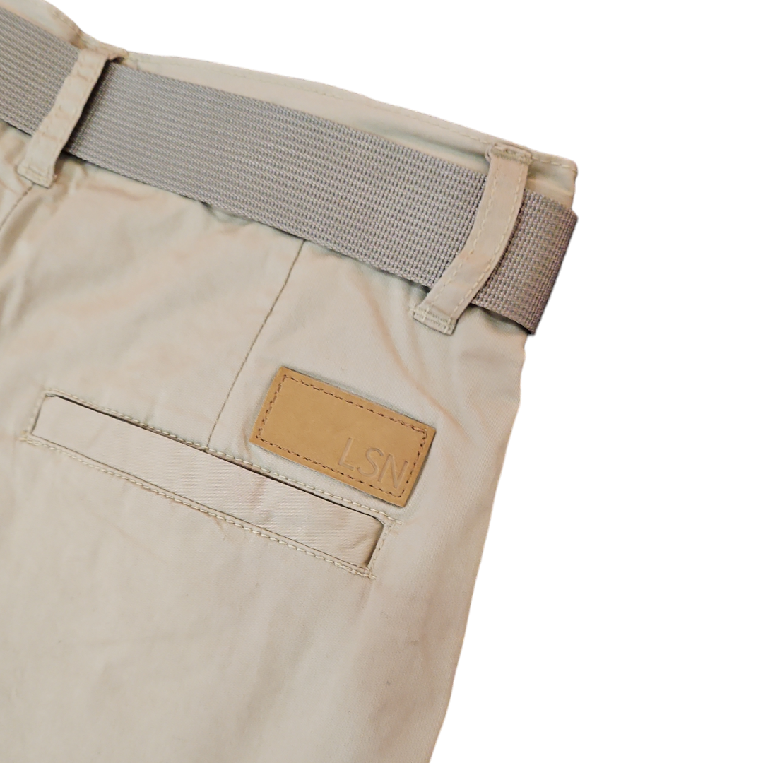 Pantalón Beige Con Cinturón Para Niño Losan