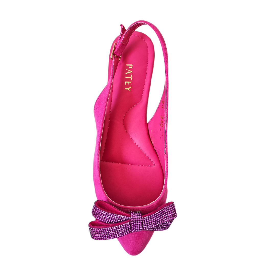 Flat Fucsia Moño Cristal Patey Woman