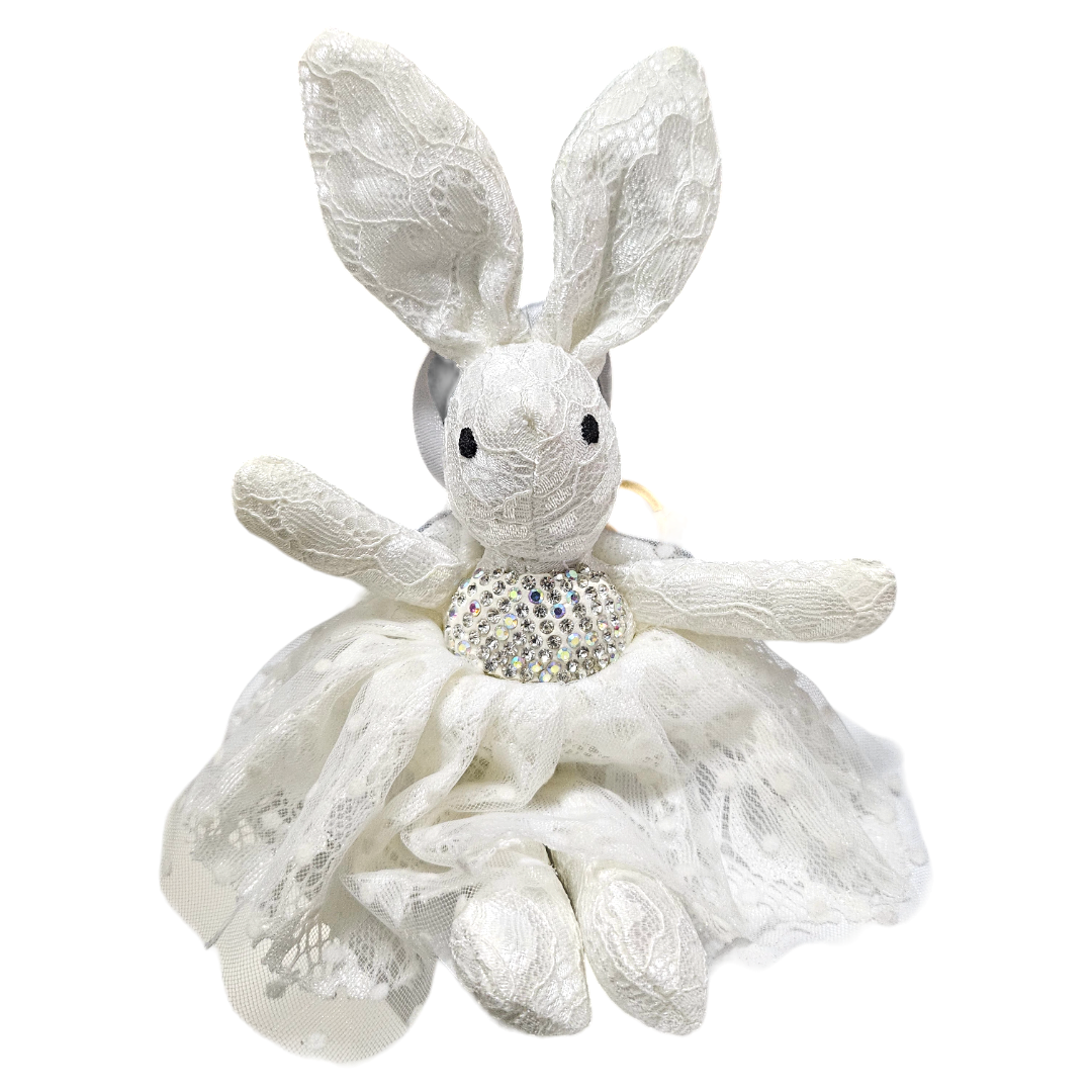 Llavero Peluche Conejita Blanca