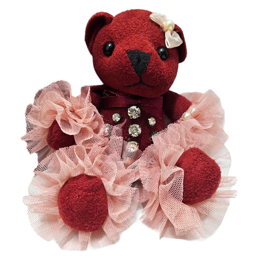Llavero Peluche Color Vino Osita