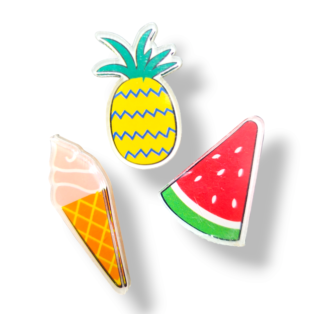LOB juego 3 prendedores frutas