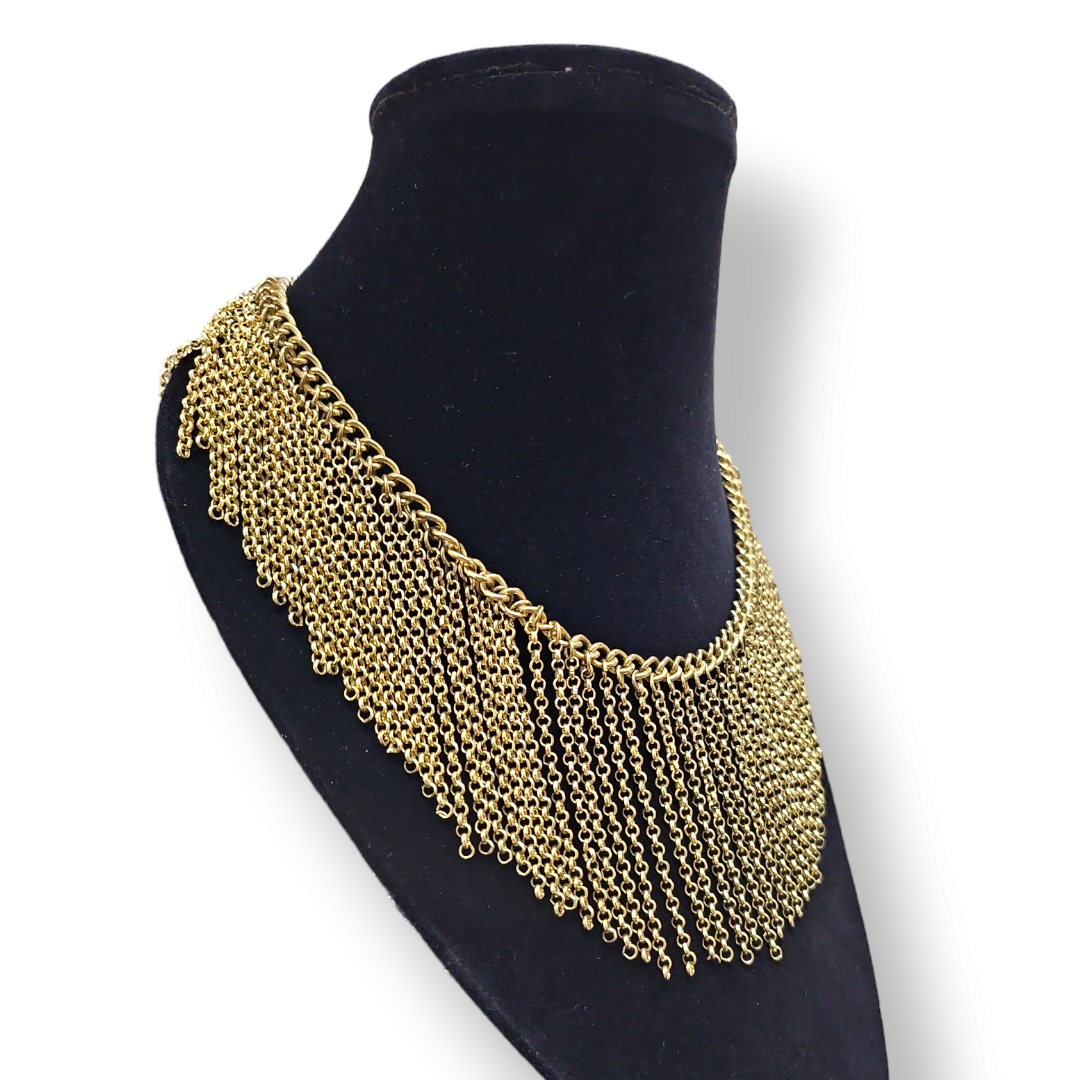 LOB collar flecos dorado