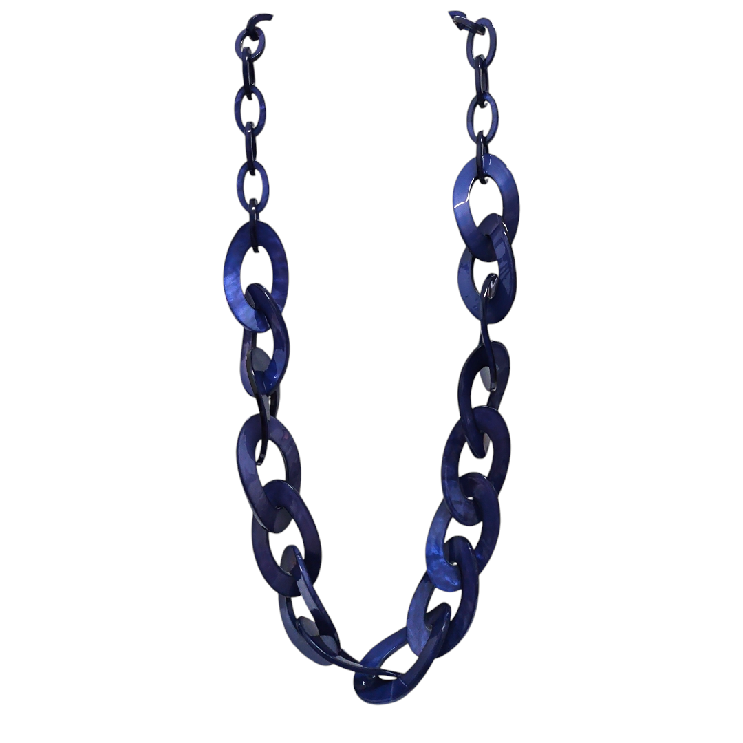 Collar cadena azul