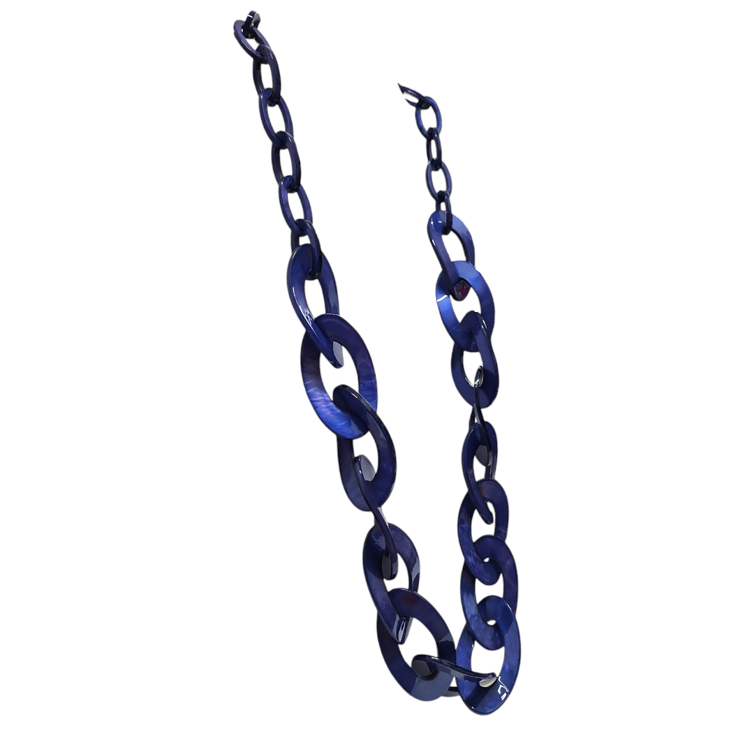 Collar cadena azul