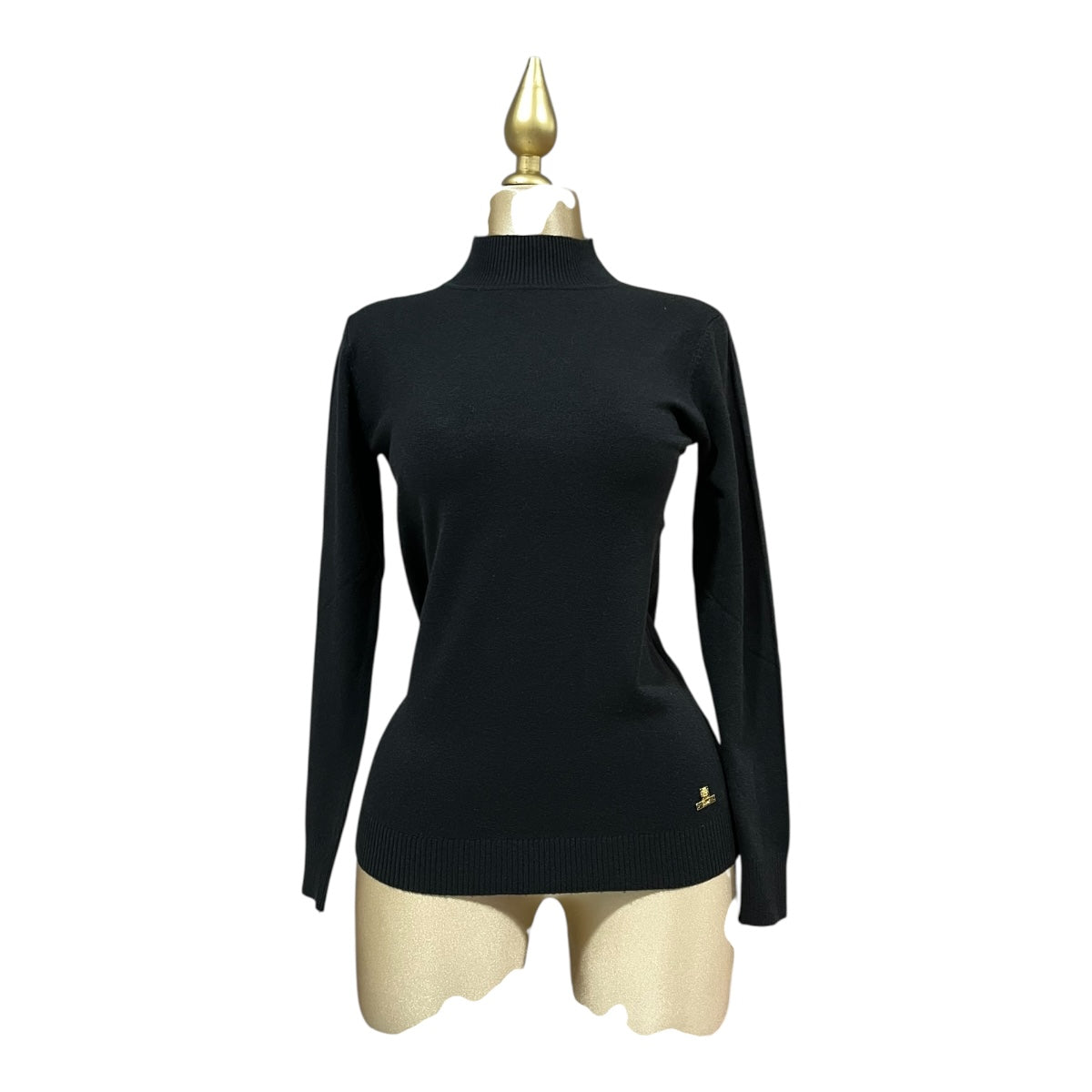 Blusa Negro Manga Larga Cuello MUSSI