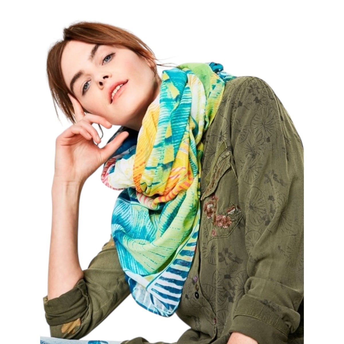 Pashmina Turquesa Dama DESIGUAL