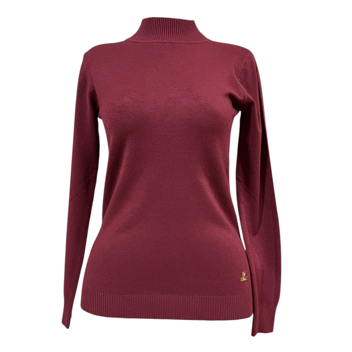Blusa Vino Manga Larga Cuello MUSSI