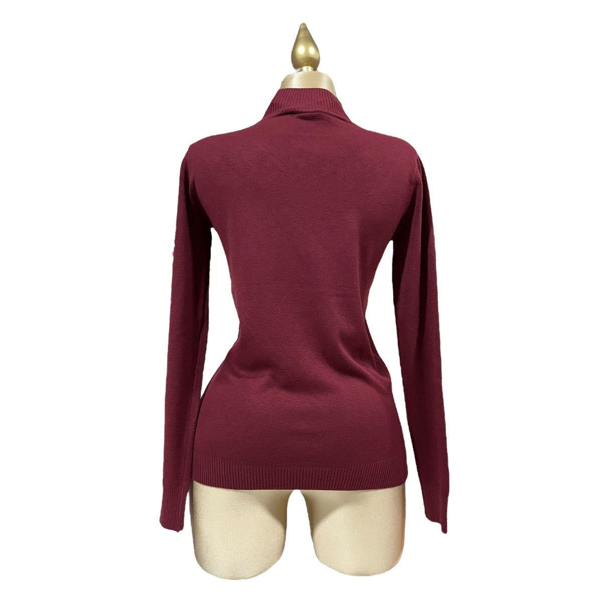 Blusa Vino Manga Larga Cuello MUSSI