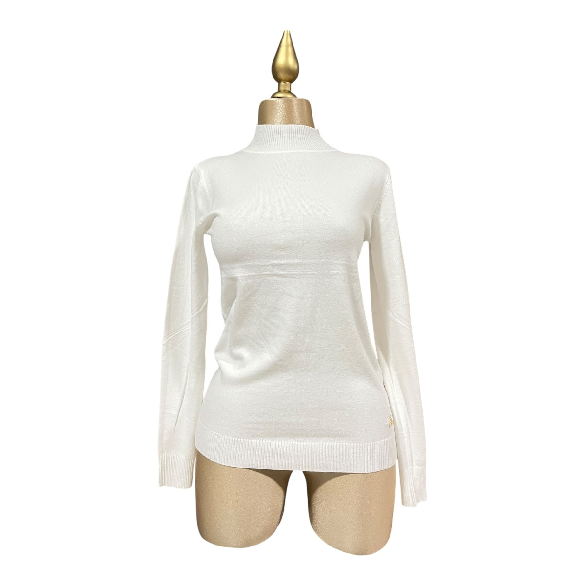Blusa Hueso Manga Larga Cuello MUSSI