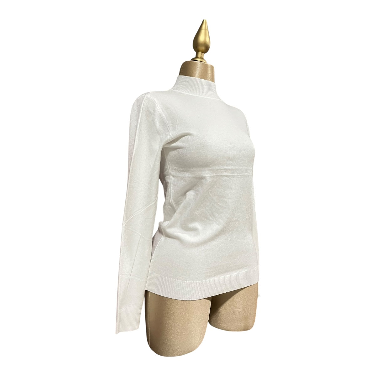 Blusa Hueso Manga Larga Cuello MUSSI