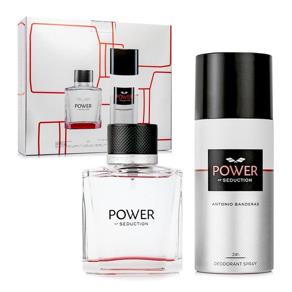 Set para Hombre Antonio Banderas Power of Seduction Fragancia EDT 100ml + Desodorante 150ml