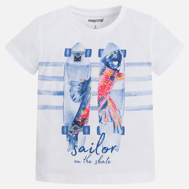 Playera "sailor on the skateboard" Para Niño Mayoral