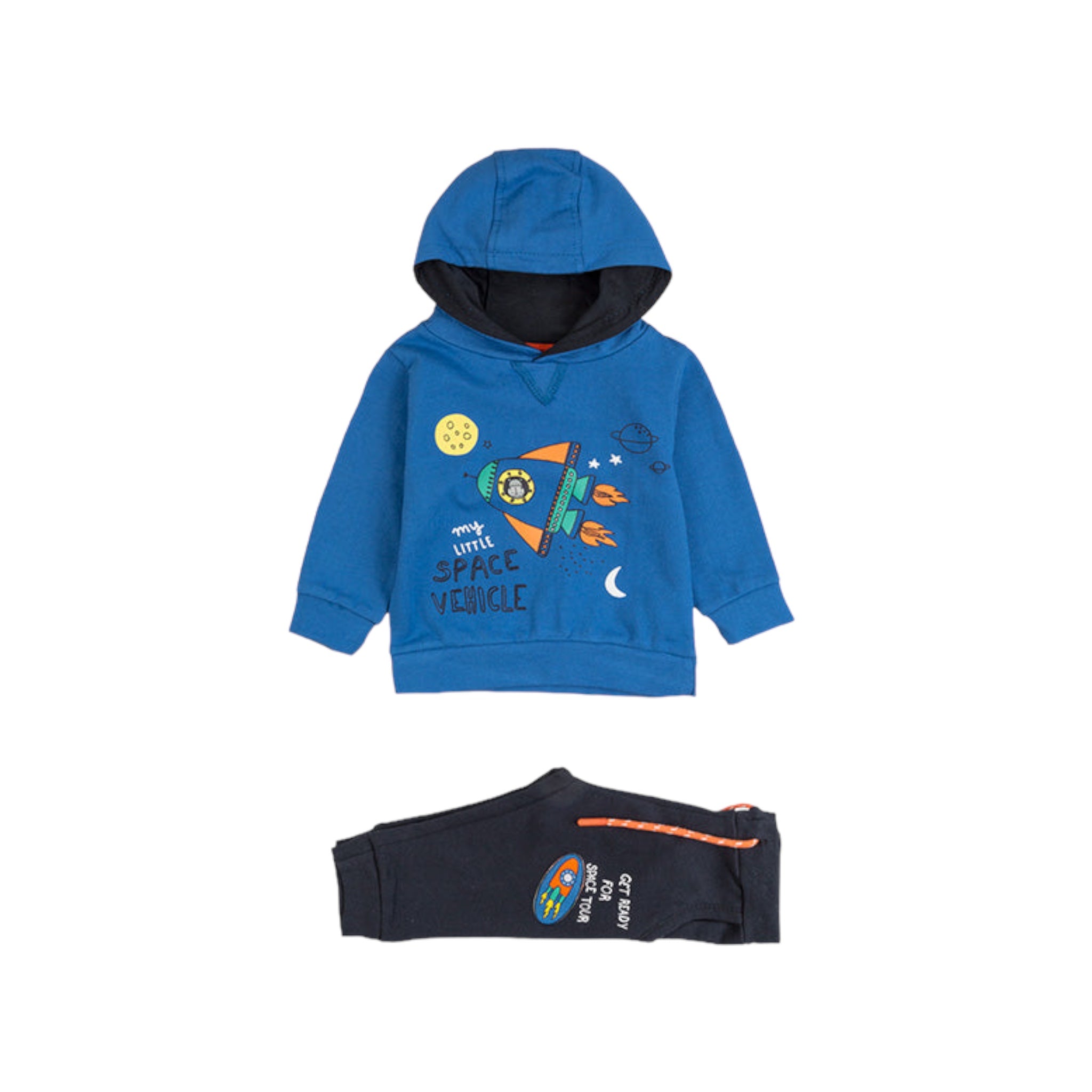 Conjunto de sudadera "my LITTLE SPACE VEHICLE"  y pants bebé niño Losan
