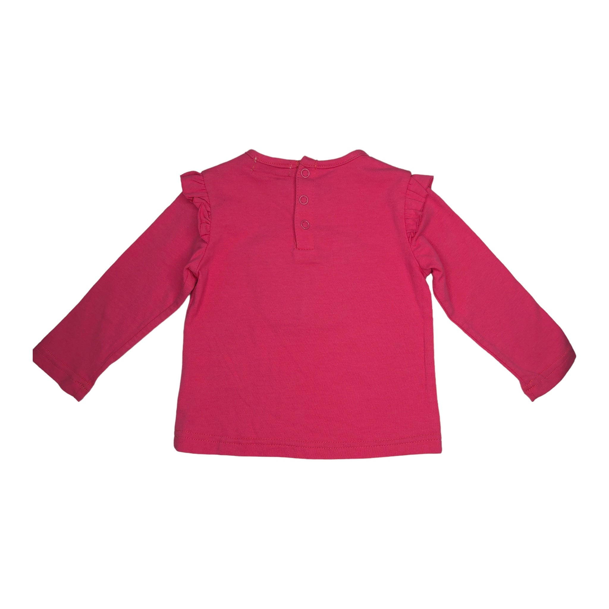 Blusa rosa con parche mariposa bebé niña Losan