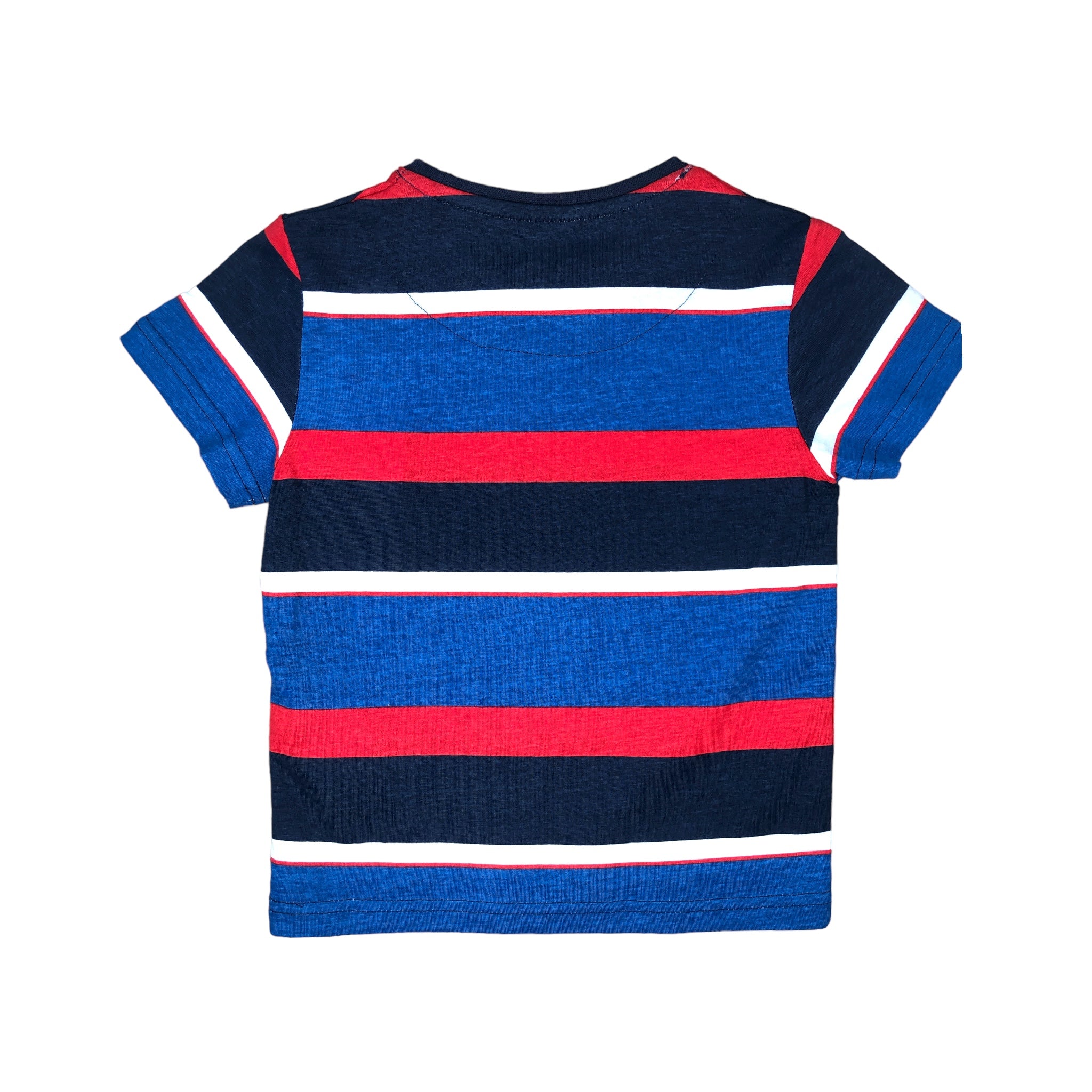 Playera Rayas Manga Corta "Go For It" Niño Losan