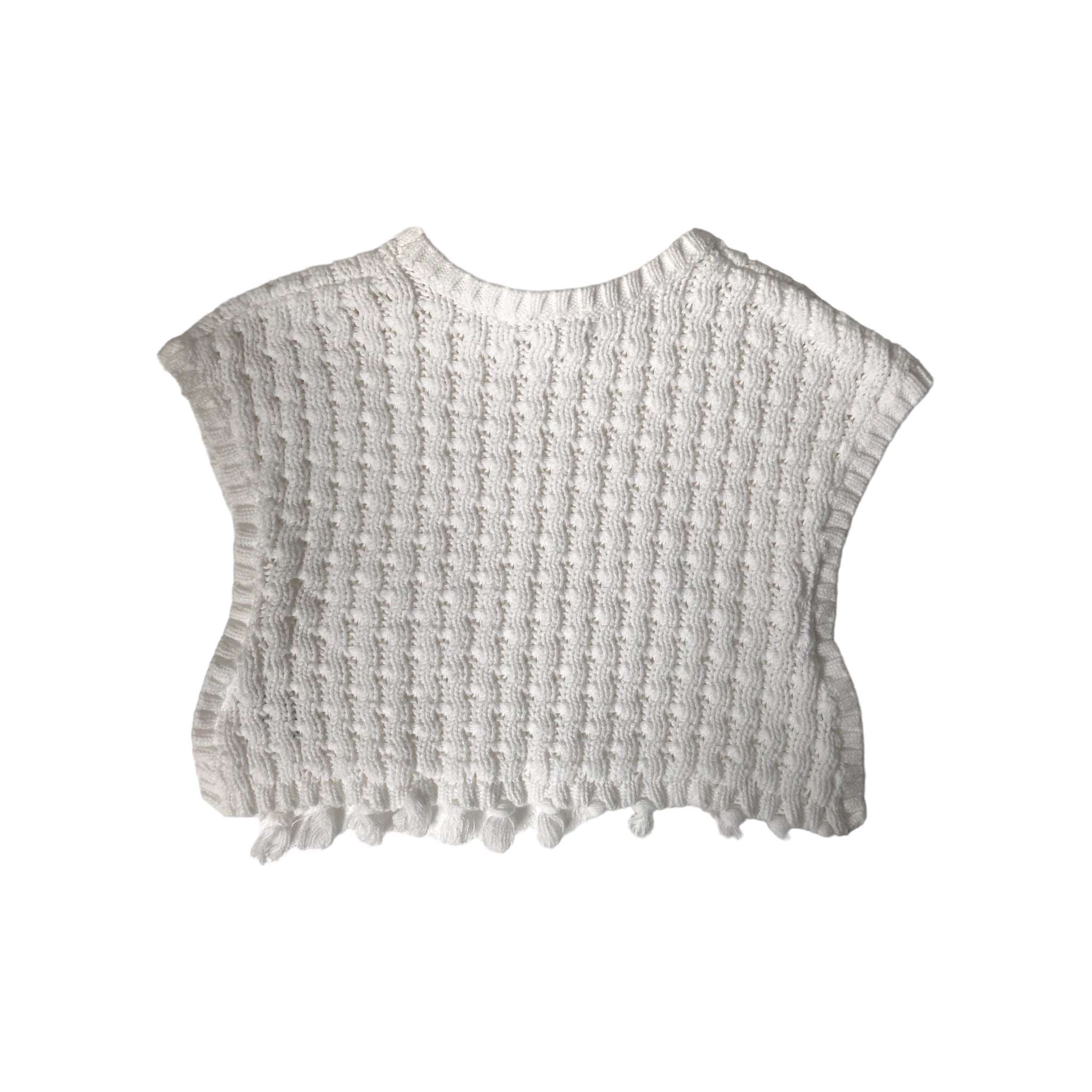 Poncho Tejido Color Blanco Para Bebé Niña Carter’s