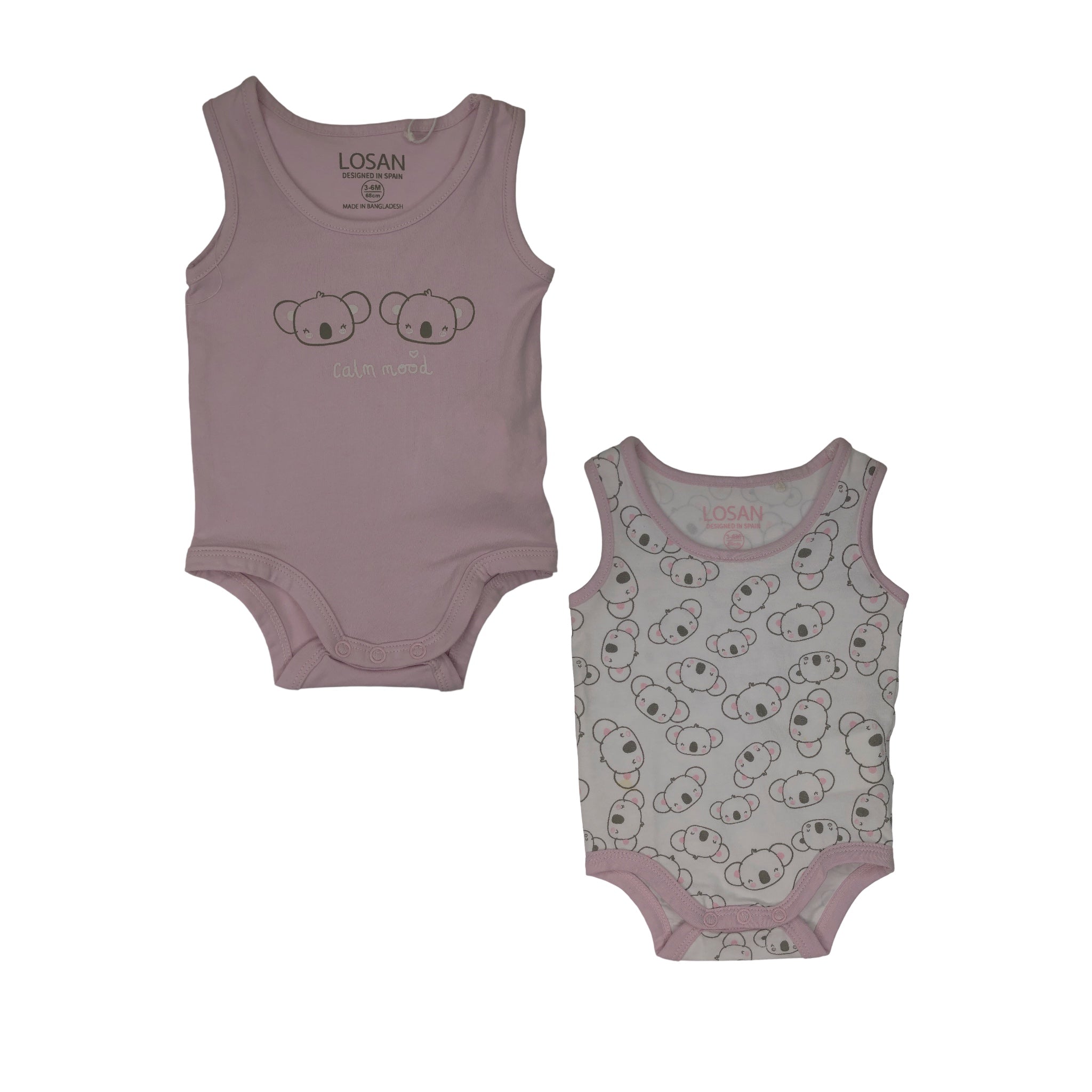 Pañaleros Manga Corta Para Bebé Niña "Calm Mood" Losan
