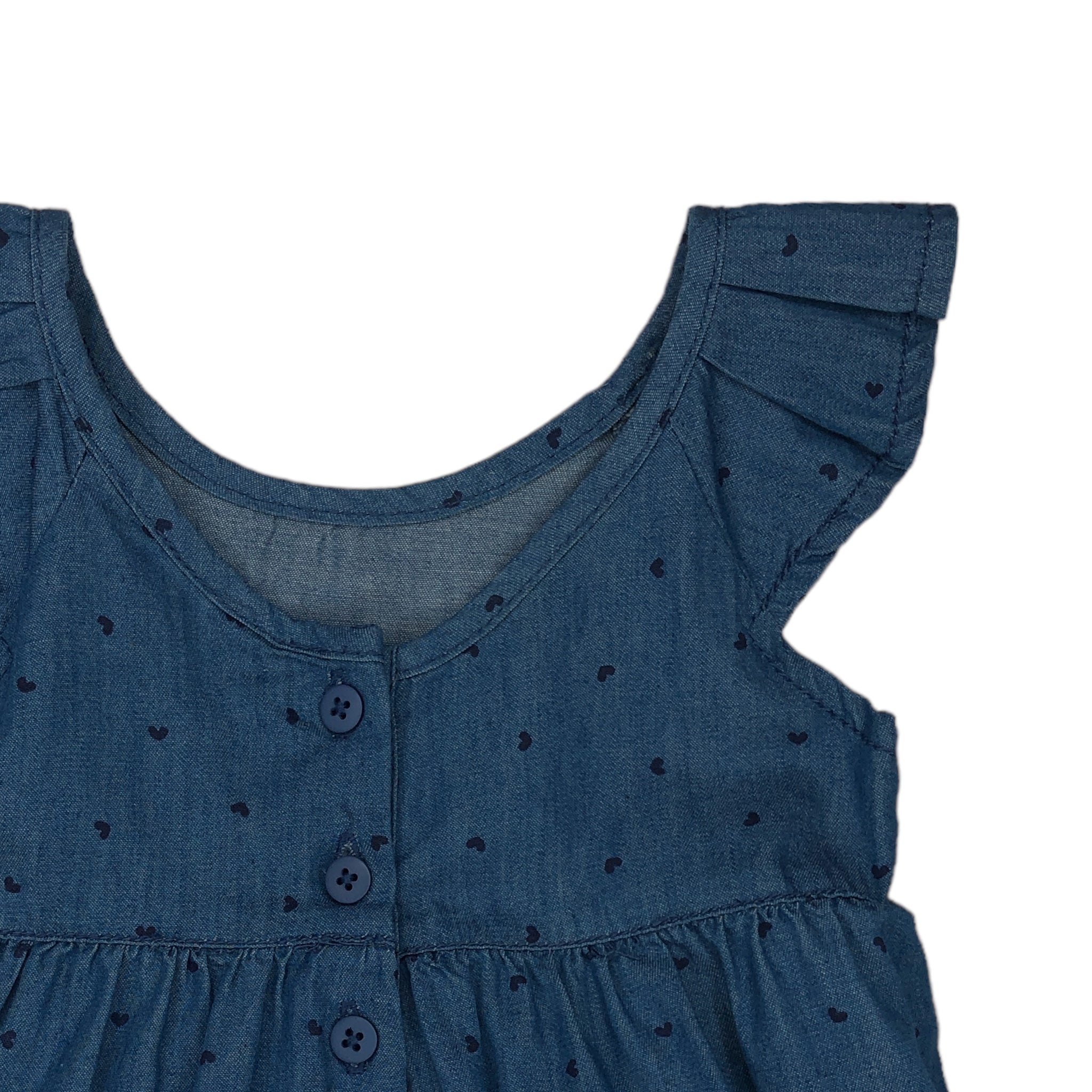 Conjunto de vestido denim y braguita para bebé niña LOSAN