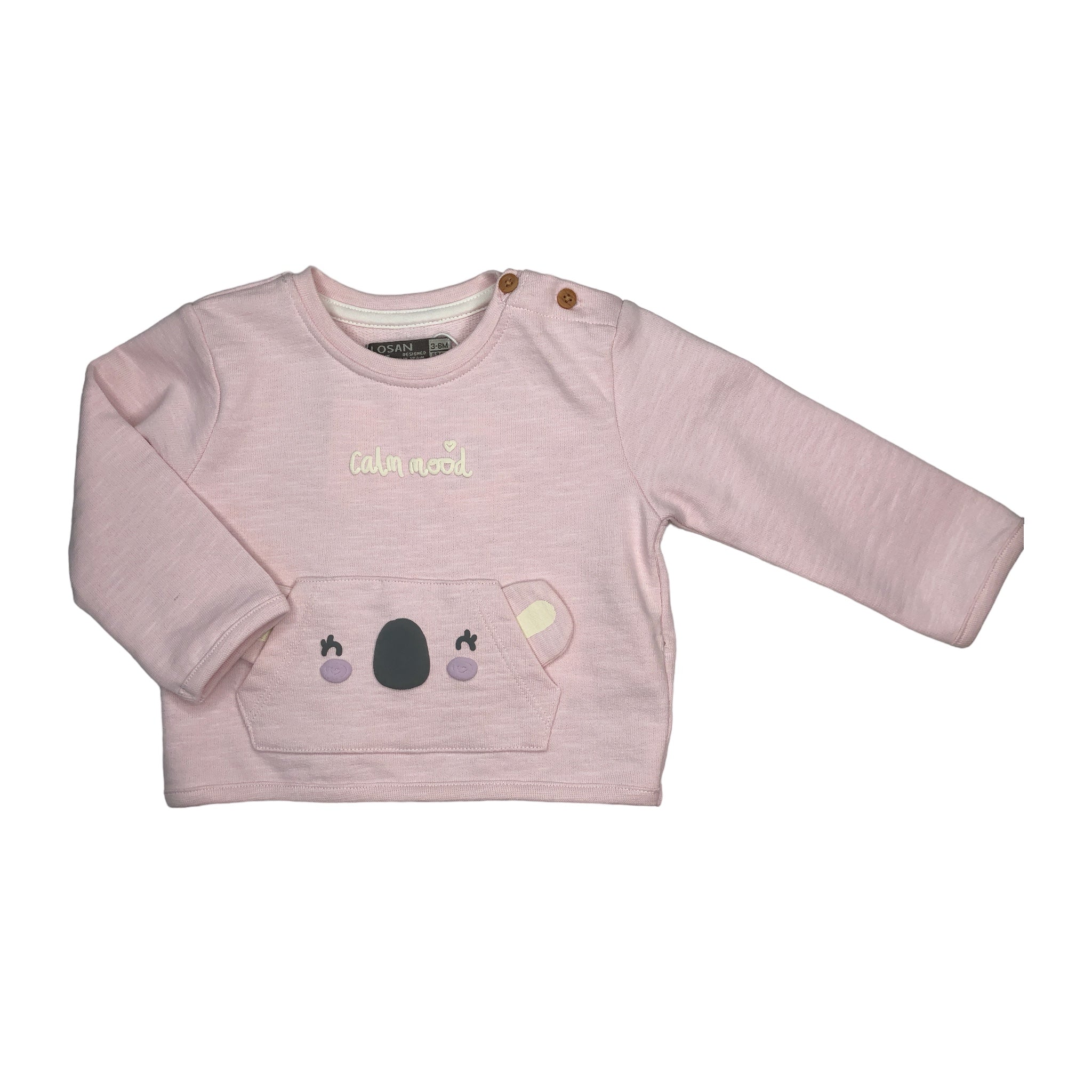 Sudadera Rosa "Calm Mood" Para Bebé Niña Losan