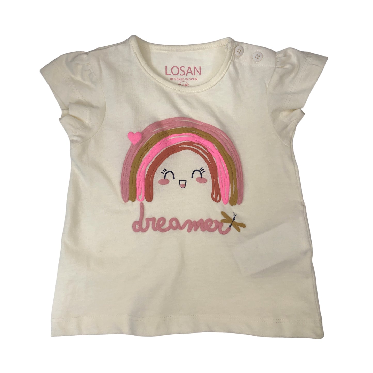 Conjunto de camiseta manga corta "dreamer" y pantalón bebé niña Losan