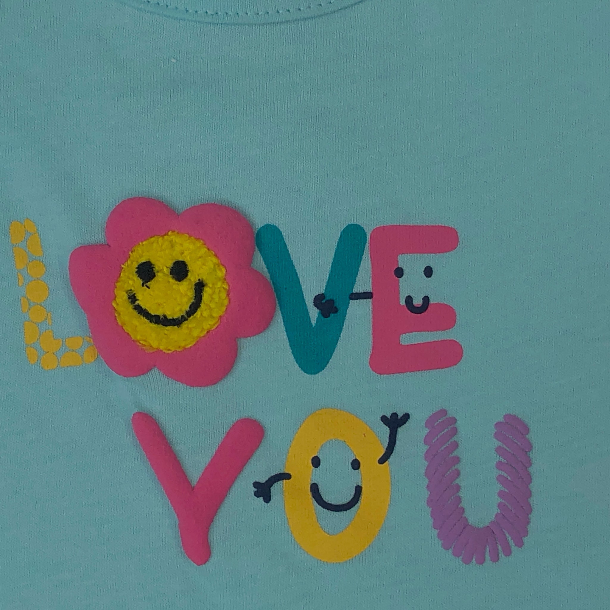 Conjunto de camiseta manga corta "LOVE YOU" y pantalón para bebé niña Losan