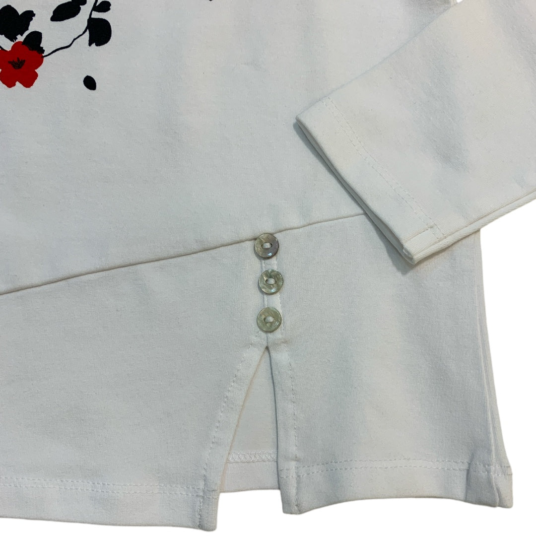 Playera floreada blanca “flowers” niña BOBOLI