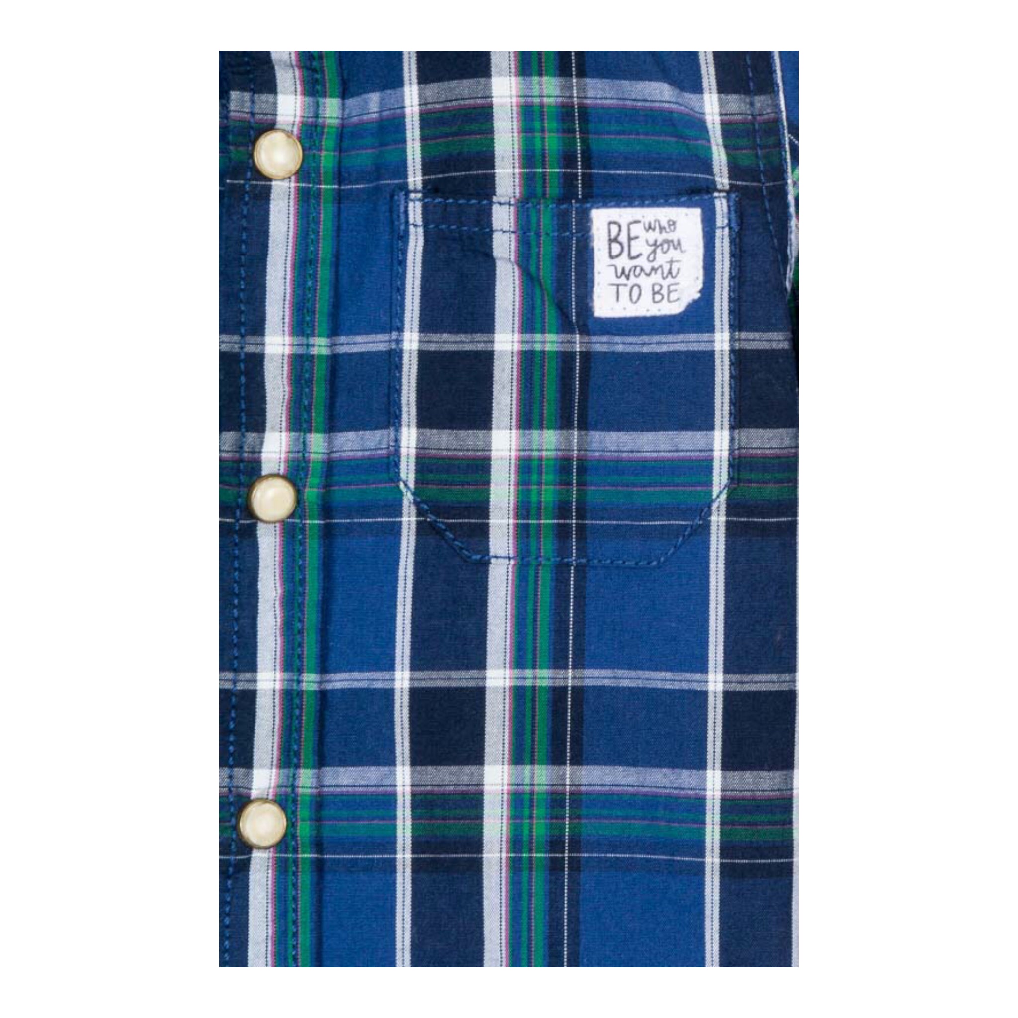 Camisa eclipse azul de cuadros bebé niño Losan