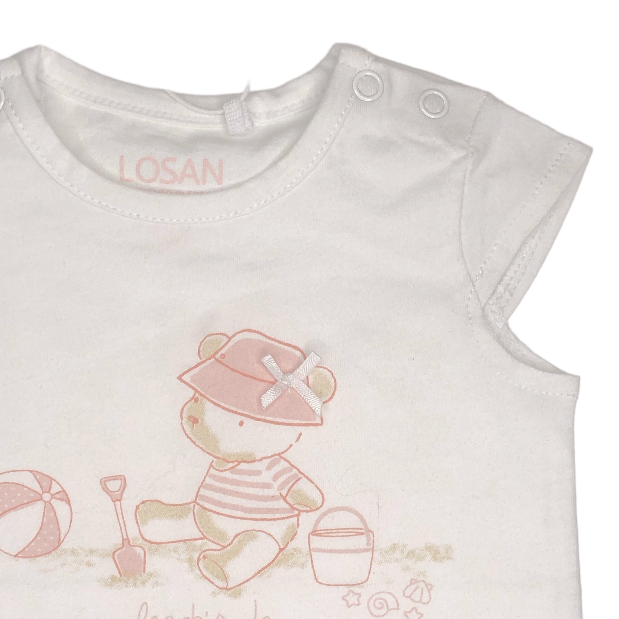Conjunto De Camiseta "Beach's Day" Y Legging Para Bebé Niña Losan