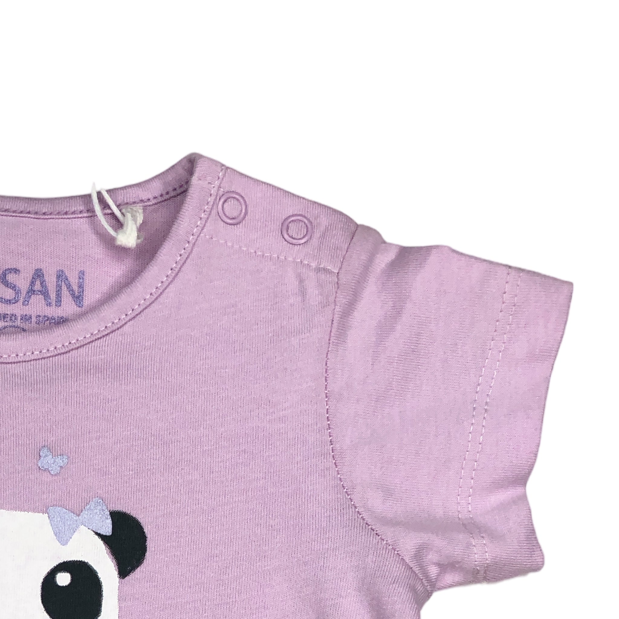 Playera Panda Manga Corta "Always With You" Para Bebé Niña Losan