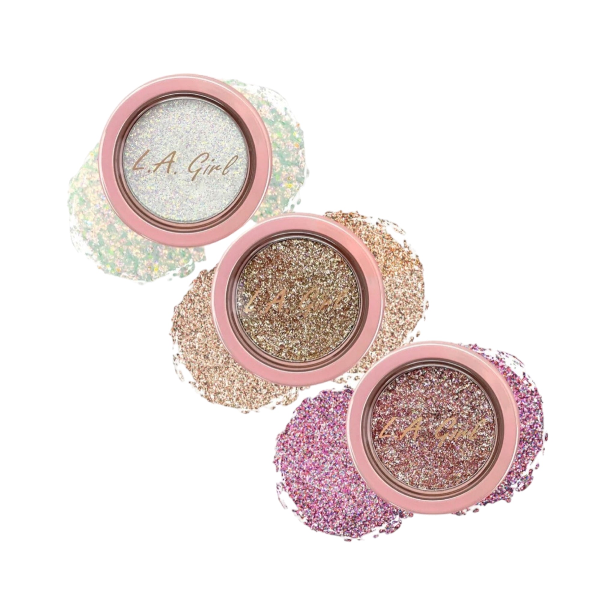 Set de 3 Sombras Glitter: Glitter On Top L.A Girl