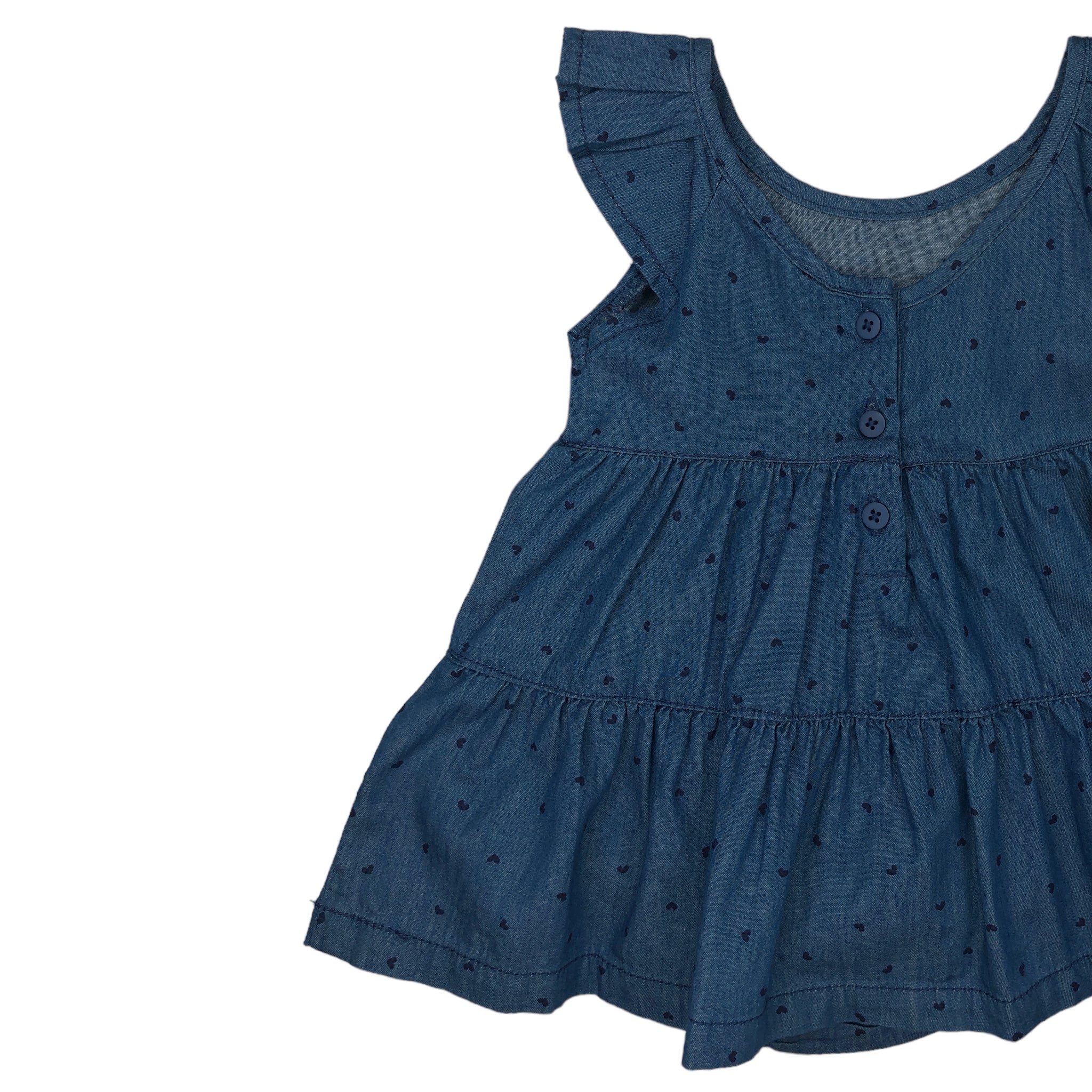 Conjunto De Vestido Denim Y Braguita Para Bebé Niña Losan