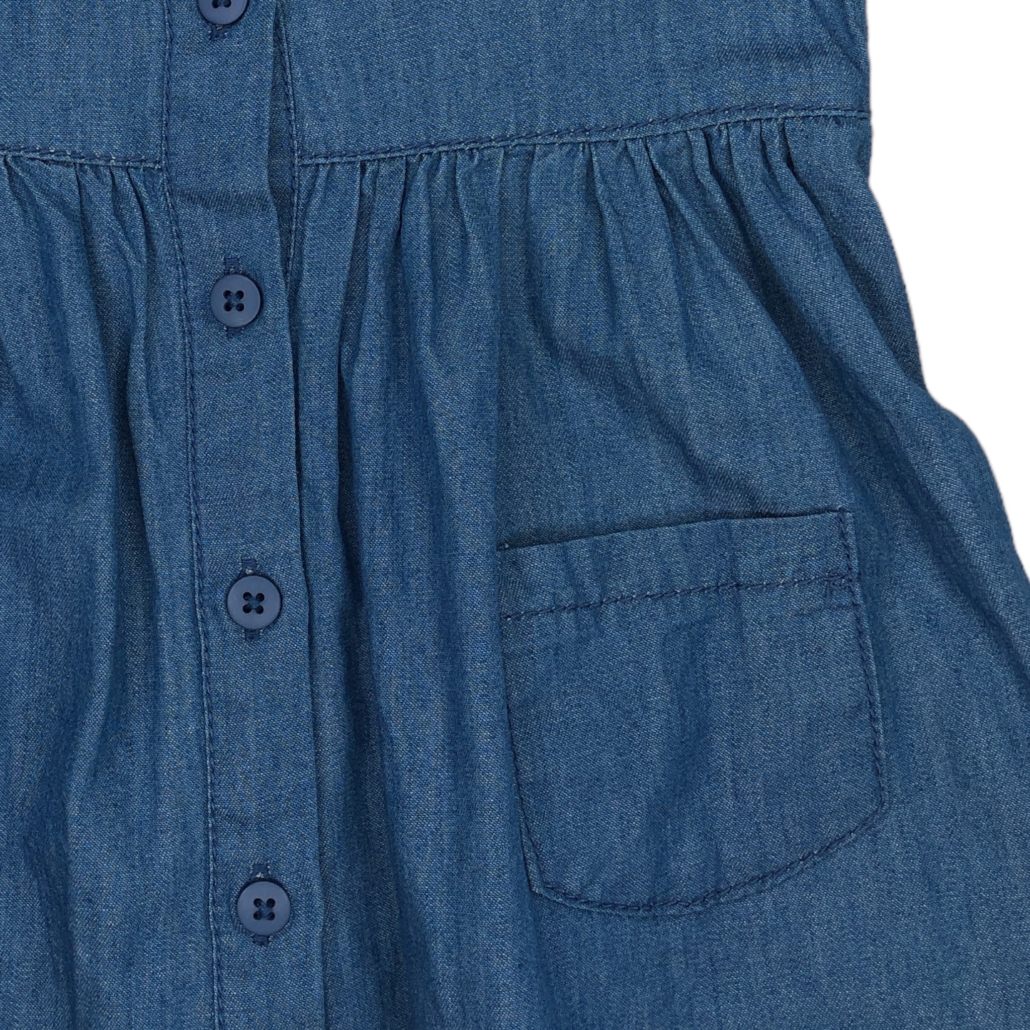 Vestido Manga Corta Mezclilla Para Bebé Niña Losan