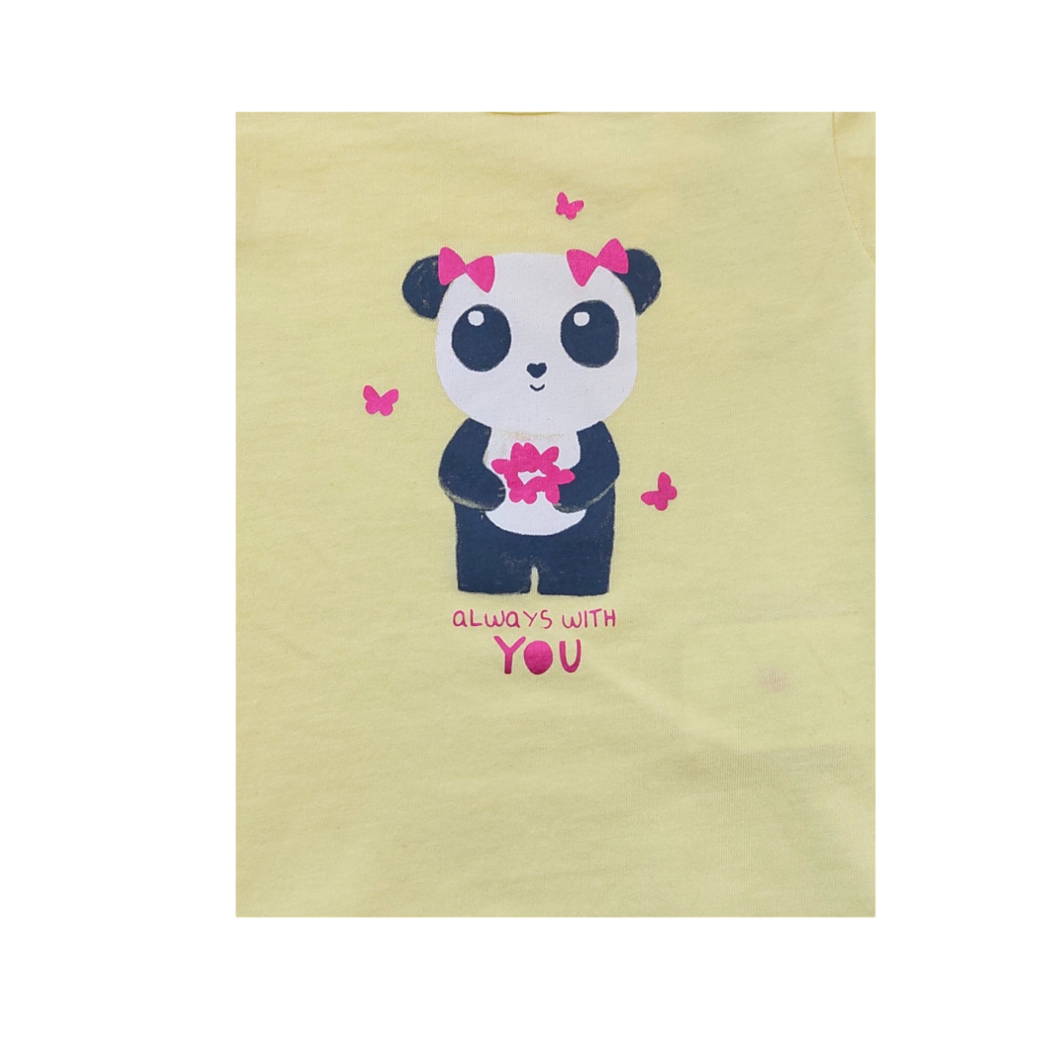 Playera Panda Manga Corta "Always With You" Para Bebé Niña Losan