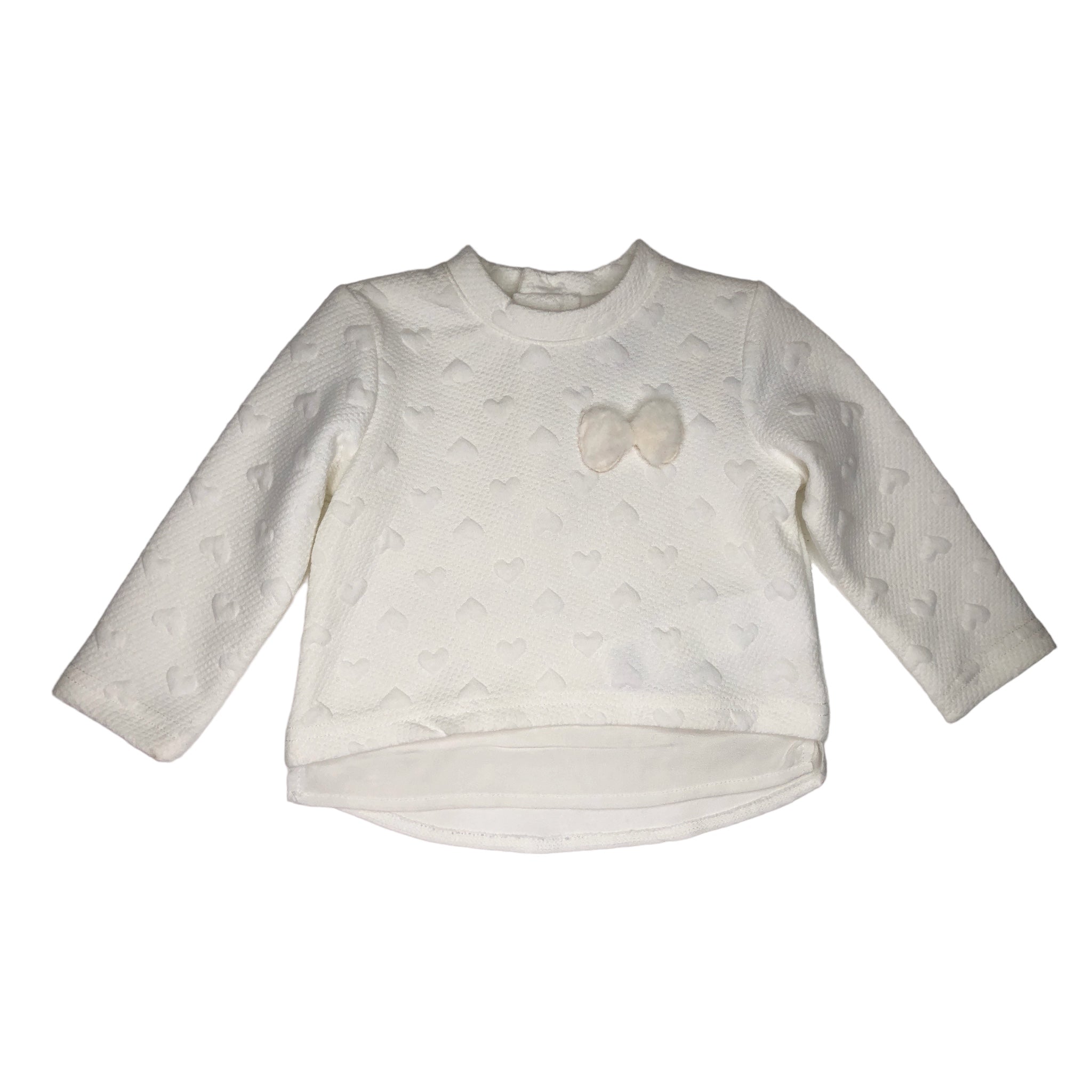 Conjunto de sueter con corazones acolchados y pantalón bebé niña Losan