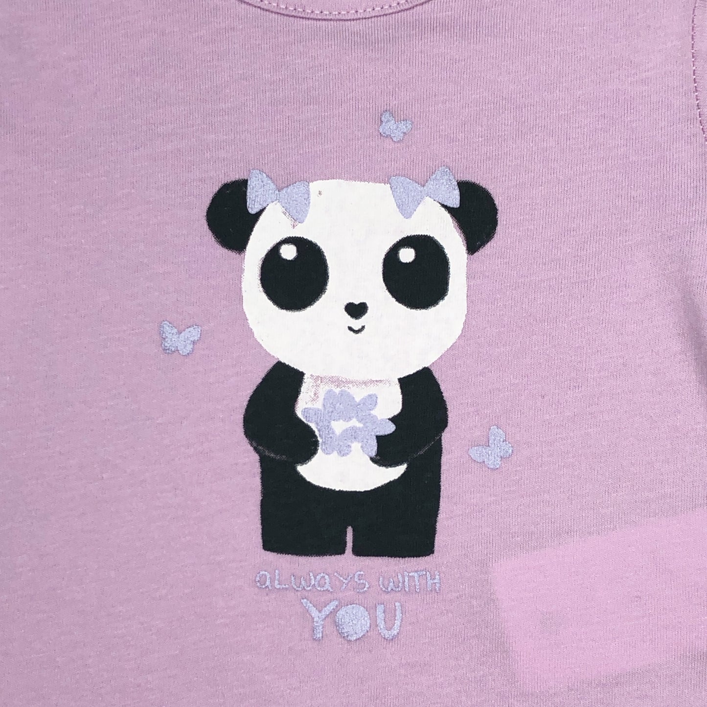 Playera Panda manga corta "aLways WITH YOU"para bebé niña Losan