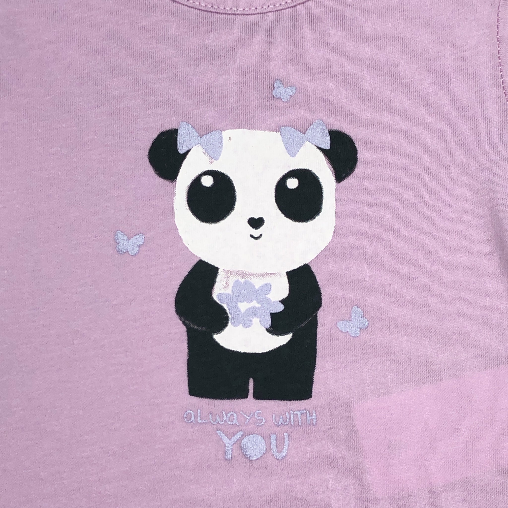 Playera Panda Manga Corta "Always With You" Para Bebé Niña Losan