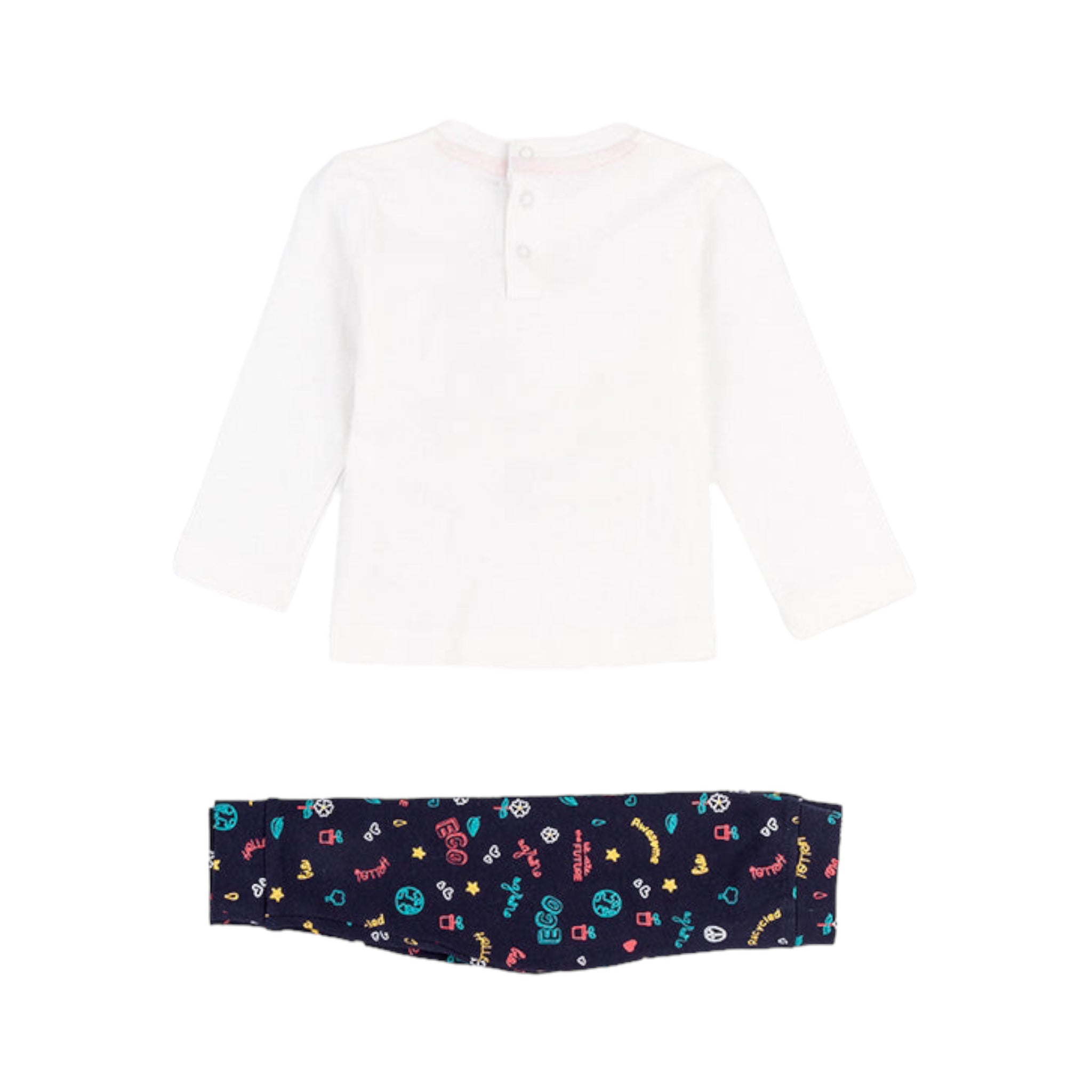 Conjunto de camiseta con pompones y legging bebé niña Losan
